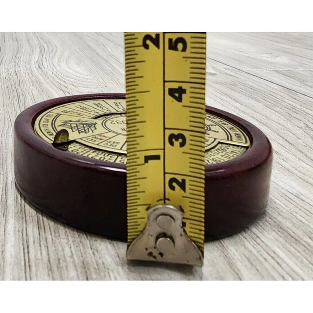 Vintage 40 Year Perpetual Calendar Marble & Brass 1993-2032 - paper weight